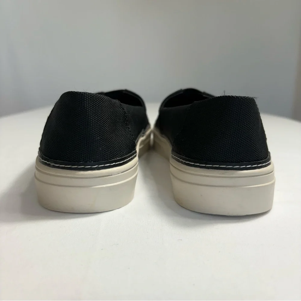 Toms Women's Parker Slip On Sneaker Shoe Texture Fabric Black‎ Size 7.5